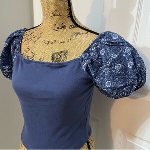 Floral Puff Sleeve Top
